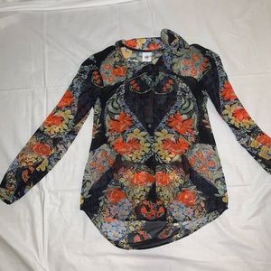 Cabi Sheer Floral Top